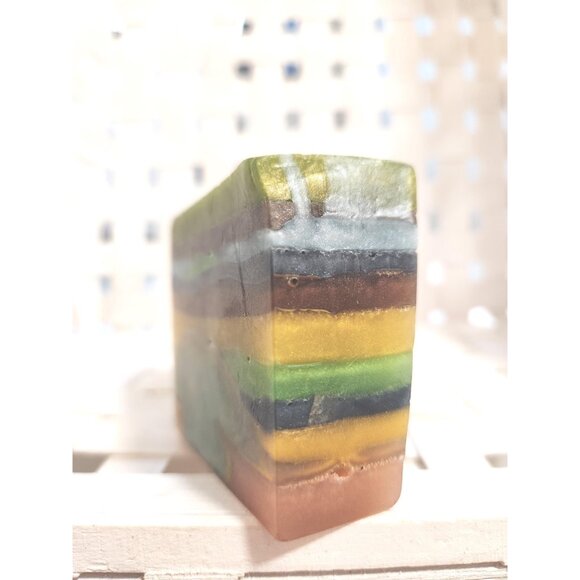 Handmade Glycerine Art Soap: Eucalyptus Scent, Decorative Patterns - Picture 2 of 10